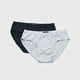 thumbnail image 4 of Slip Hombre Tripack Negro/Gris Corona, 4 of 4