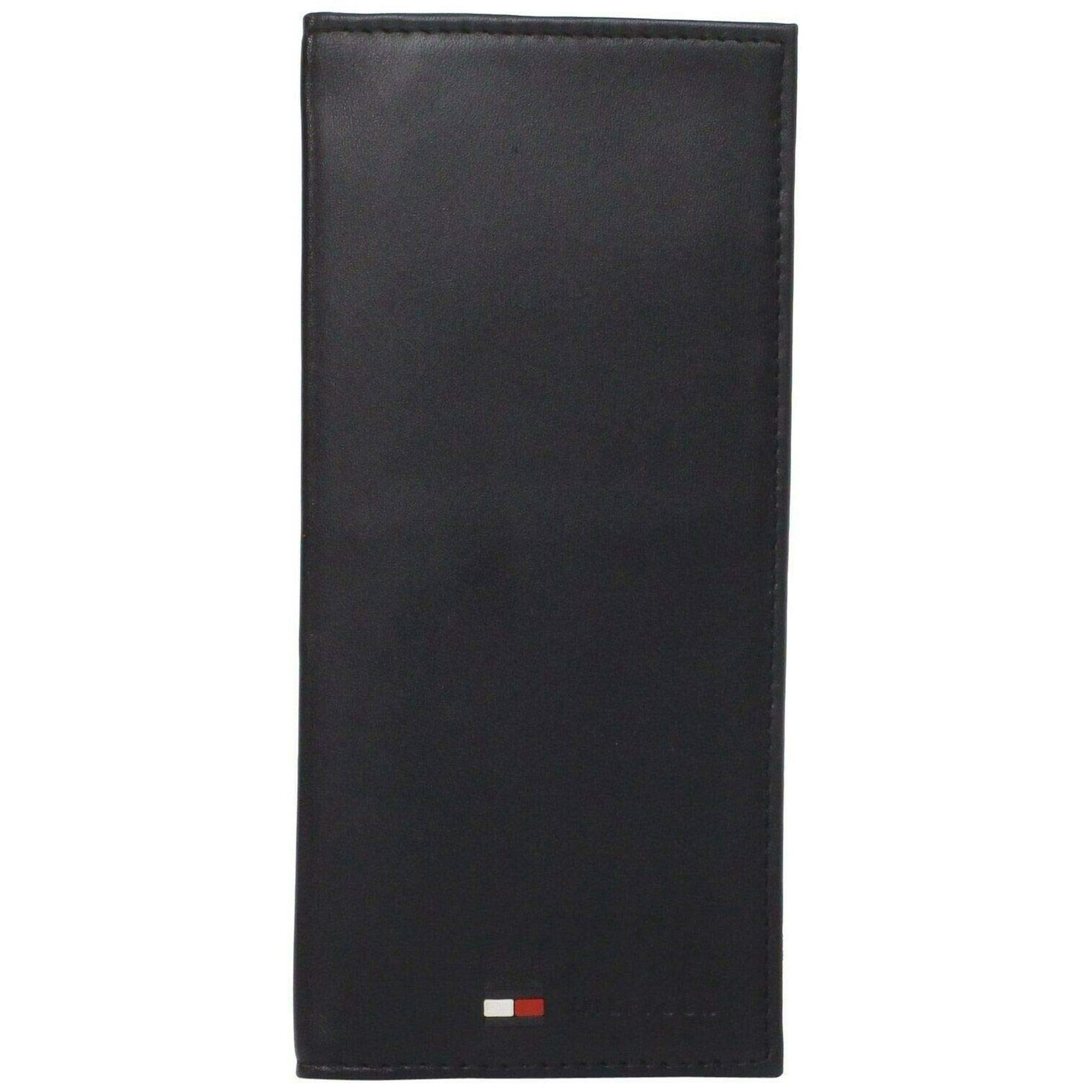 Cartera De Cuero Tommy Hilfiger Cartera Delgada Larga Negra
