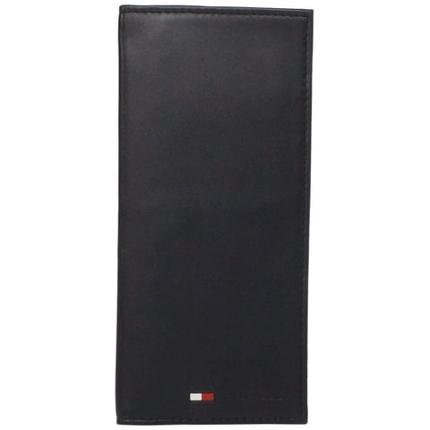 Cartera De Cuero Tommy Hilfiger Cartera Delgada Larga Negra