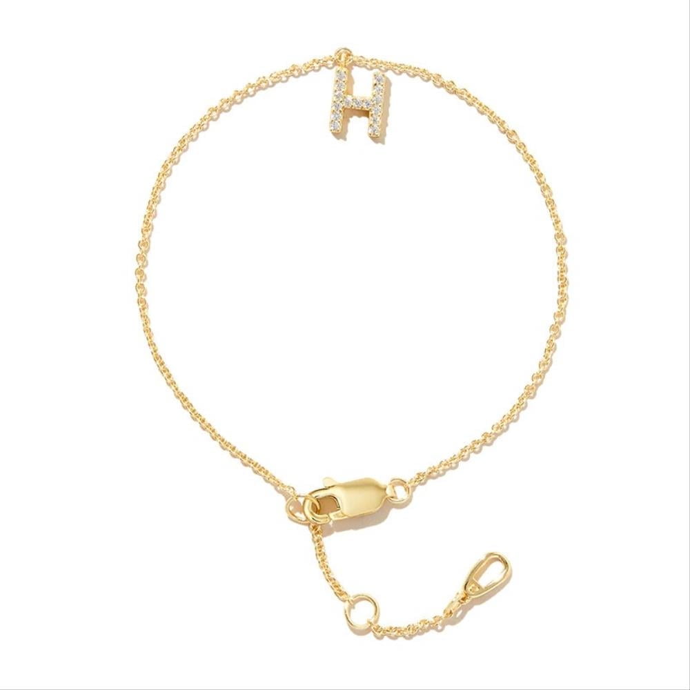 Pulsera Heshpaws S925 Sterling Silver Inicial A-z Plata