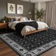 thumbnail image 3 of Alfombra Rugxara Negra 140x183 cm Lavable para Sala, 3 of 9