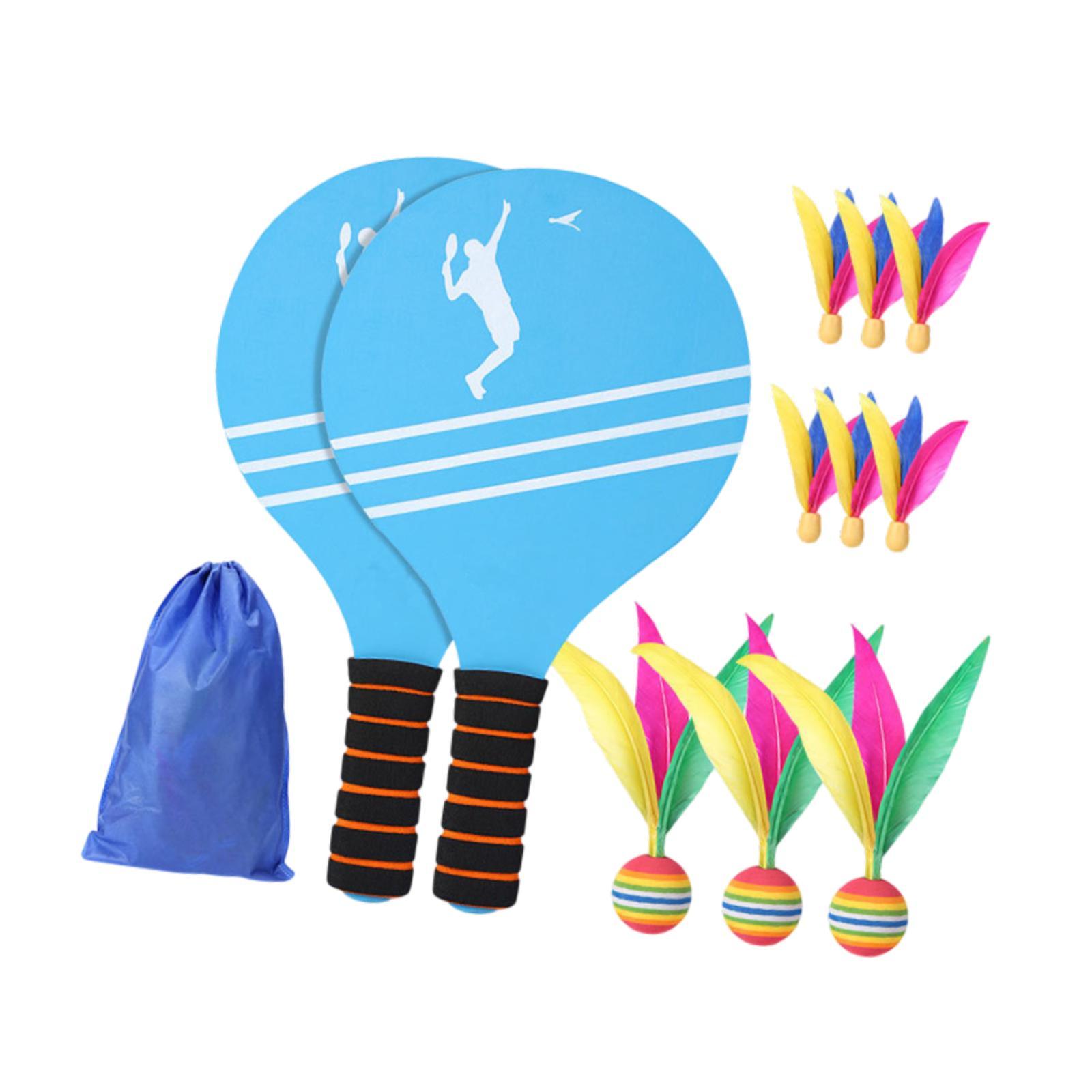 Ioensy - Juego De 2 Palas De Bádminton Para Niños, Juego De Volantes De Bádminton Para Playa, Gimnasio, Estilo Exterior C