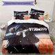 thumbnail image 1 of 3pcs Tactical Gaming Bedding Set - Includes 1 Cover & 2 Pillowcases, Breathable Polyester, Machine Washable - Perfect for All Seasons, Cartoon-Themed Design with "TARKOV" Graphic, Zipper Closure, Alls, 1 of 1