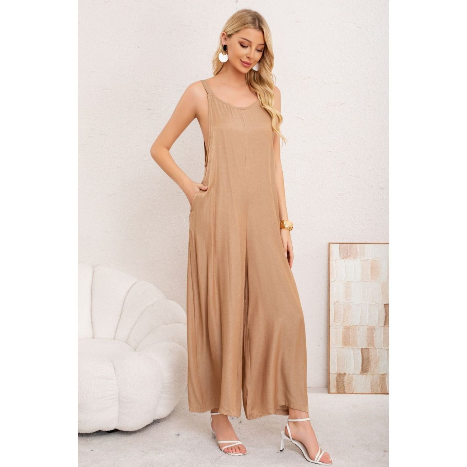 Likeshop - Enterito Casual Mujer Semi Brillo Pabilos Ajustables Liso Premium 3354