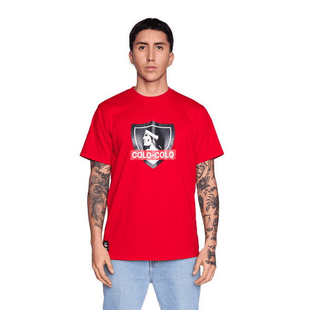 POLERA STREETMACHINE COLO COLO URBANO ESCUDO VERANO | CCPOV2620RO - Talla Xl