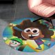 thumbnail image 4 of Los Padrinos Mágicos: Un Nuevo Deseo Alfombra Redonda de Felpa Coral, Antideslizante, No Desprende Pelusas, Lavable y Duradera para Salón, Dormitorio y Habitación de Niños 60cm, 4 of 6
