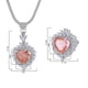 thumbnail image 2 of Juegos de Joyería de Boda con Corazón de 15 X 15 Mm para Novia, Dama de Honor, Mujeres, 2 Pzas, Collar con Colgante de CZ, Anillos, Fiesta de Graduación, Cumpleaños, Aniversario, Joyería, 2 of 7