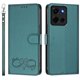 thumbnail image 2 of Funda de Cuero Tipo Billetera para Motorola Moto G Power 2025 / 2026 6.8", con Tarjetero, Pulsera, Soporte a Prueba de Golpes con Relieve de Patrón Feliz, Verde, 2 of 8