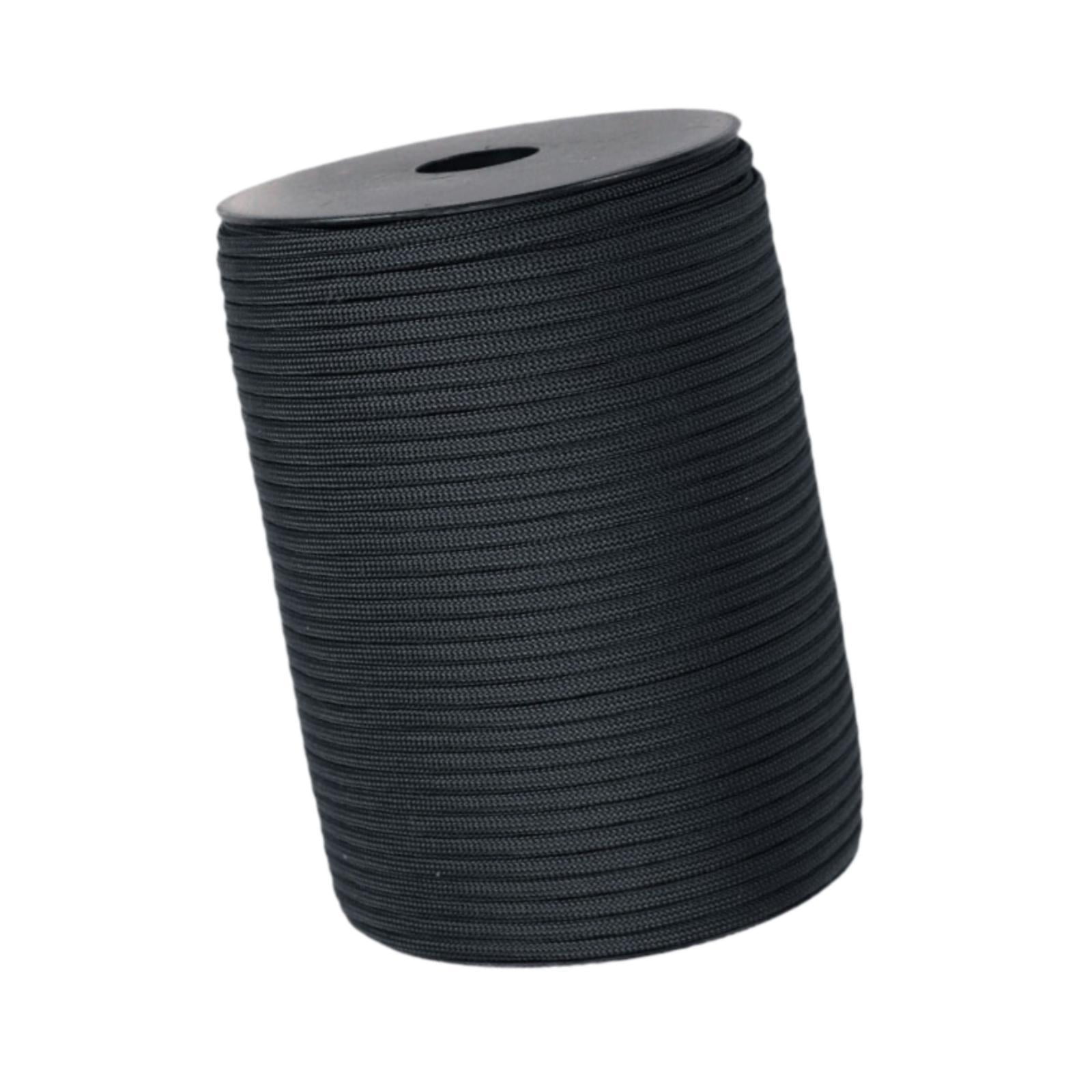 Magideal - Cuerda De Paracaídas De 328 Pies, Cuerda Para Tienda De Campaña, Cuerda Guyline Para Acampar Al Aire Libre, Cuerda Para Atar, Artesanía Diy, Escalada Negro