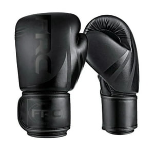 Sports Training - Guantes De Boxeo Kickboxing Unisex Negro Con Velcro 12 Oz