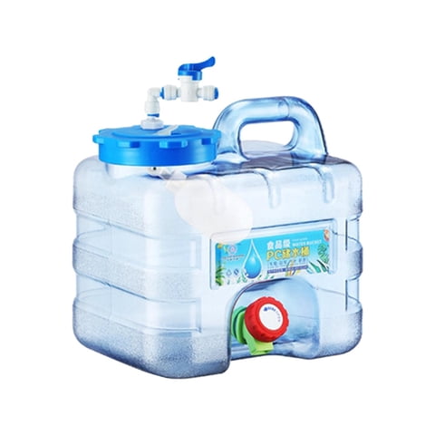 Magideal - Contenedor De Agua Barril De Almacenamiento De Agua Portátil Con Asa Tanque De Agua Con Grifo Botella De Agua Jarra De Agua Para Supervivencia Camping 7.5L