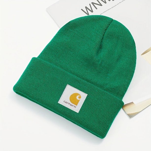 Warm and Cozy Unisex Knit Beanie with Solid Color and Skull Design - Perfect for Skiing, Autumn, and Winter
