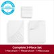 thumbnail image 2 of Juego de sábanas Mellanni Iconic Collection, talla doble, color blanco, 2 of 7