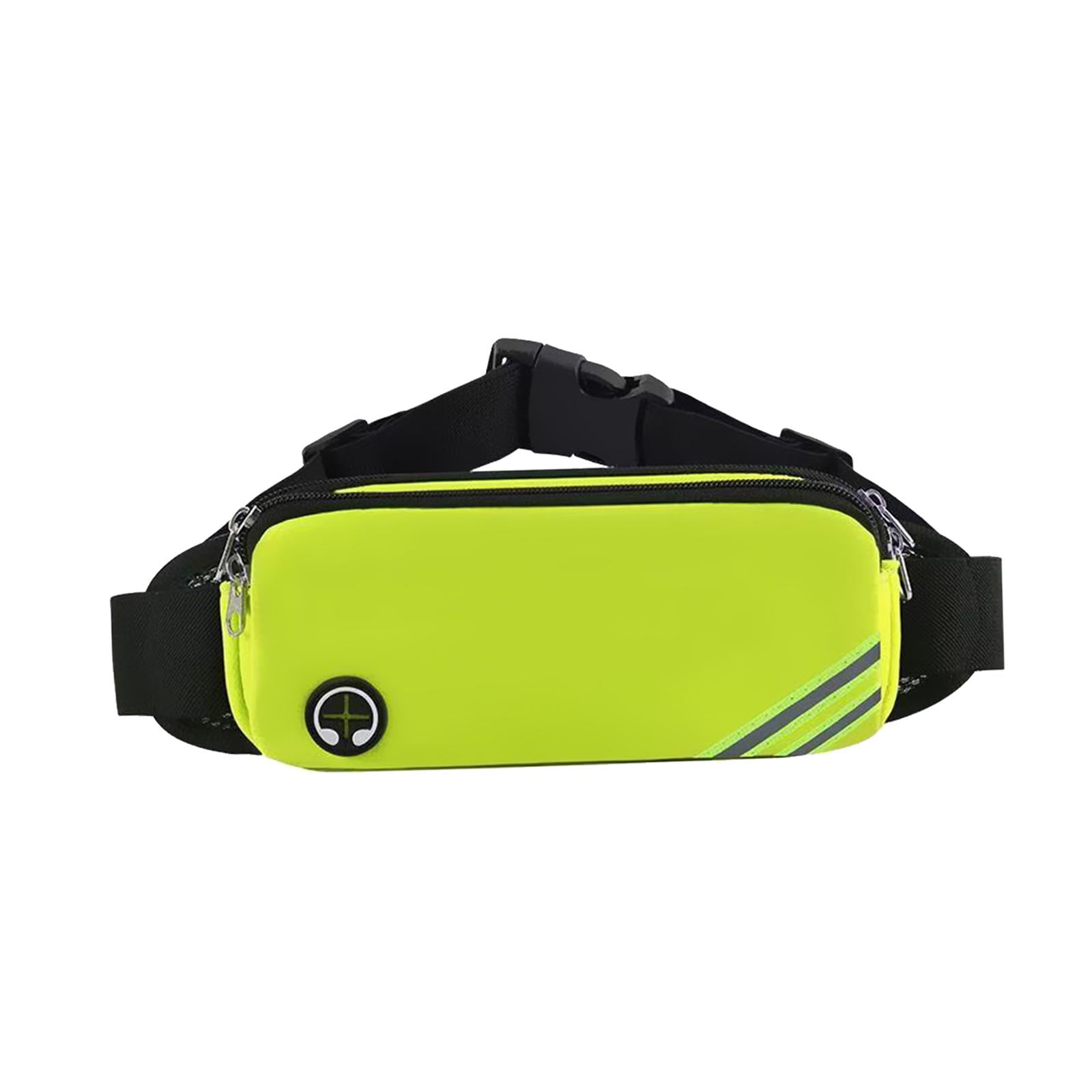 Ioensy - Cintura Deportiva Correr Ajustable Camping Impermeable Pequeño Monedero Mujer Verde