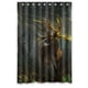 thumbnail image 1 of Cortina de ducha Art Deer con ganchos (122 x 183 cm), 1 of 3
