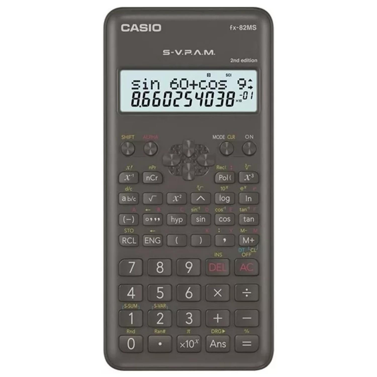 Casio - Calculadora Cientifica 240 Funciones Negro Fx-82ms