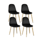 thumbnail image 1 of Pack 4 Sillas Trendytop Para Comedor Asiento Felpa Estructura Dorada - Negro, 1 of 3