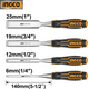 thumbnail image 3 of Set De Herramientas De Carpintería Industrial 10 Pzs Ingco, 3 of 3
