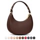 thumbnail image 1 of Bolso de hombro Vantamo Crescent Coffee Brown con RFID para mujer, 1 of 6