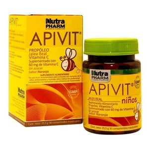 Nutrapharm - Apivit Propóleo Masticable Infantil 30Tabletas