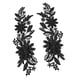 thumbnail image 5 of 2 Apliques De Encaje Con Bordado De Flores Para Boda, Vestido De Fiesta, Ropa, Color Negro, 5 of 5