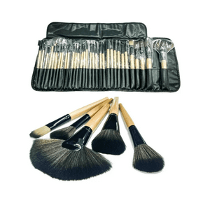 Importclick - Set 32 Pinceles Brochas Maquillaje Profesional Hipoalergénico Bolso Organizador