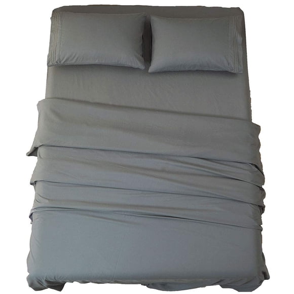 Juego De Sábanas Super Soft De Microfibra King Grey