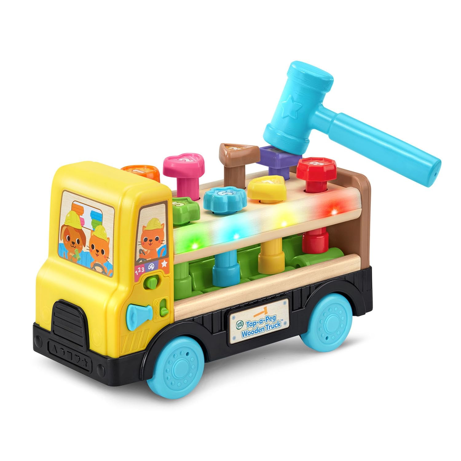 Camión De Madera Toy Leapfrog Tap-a-peg Con Luces