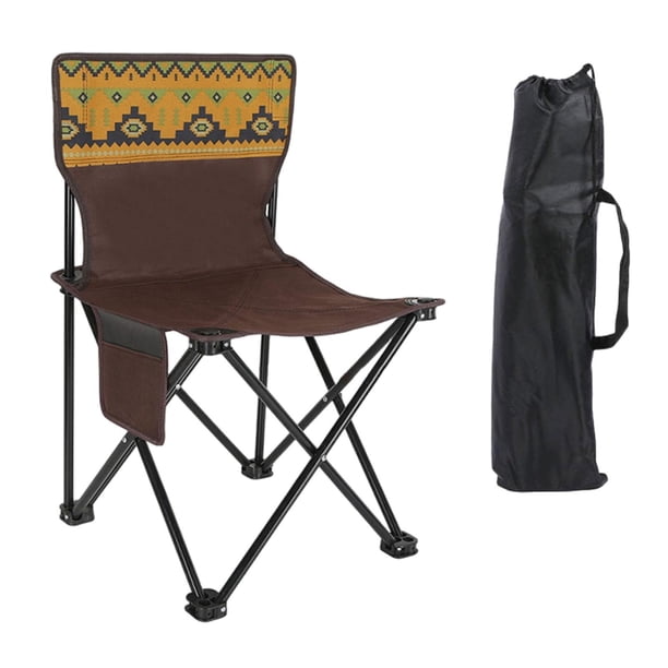 Silla plegable para exteriores, silla portátil para acampar, silla de pesca ligera y plegable, respaldo alto para deportes, reunión en el Patio de la