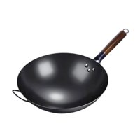 Bothyi - Sartén Wok Ollas Cocina Inducción Manual Sartén Hierro Forjado Wok Antiadherente General