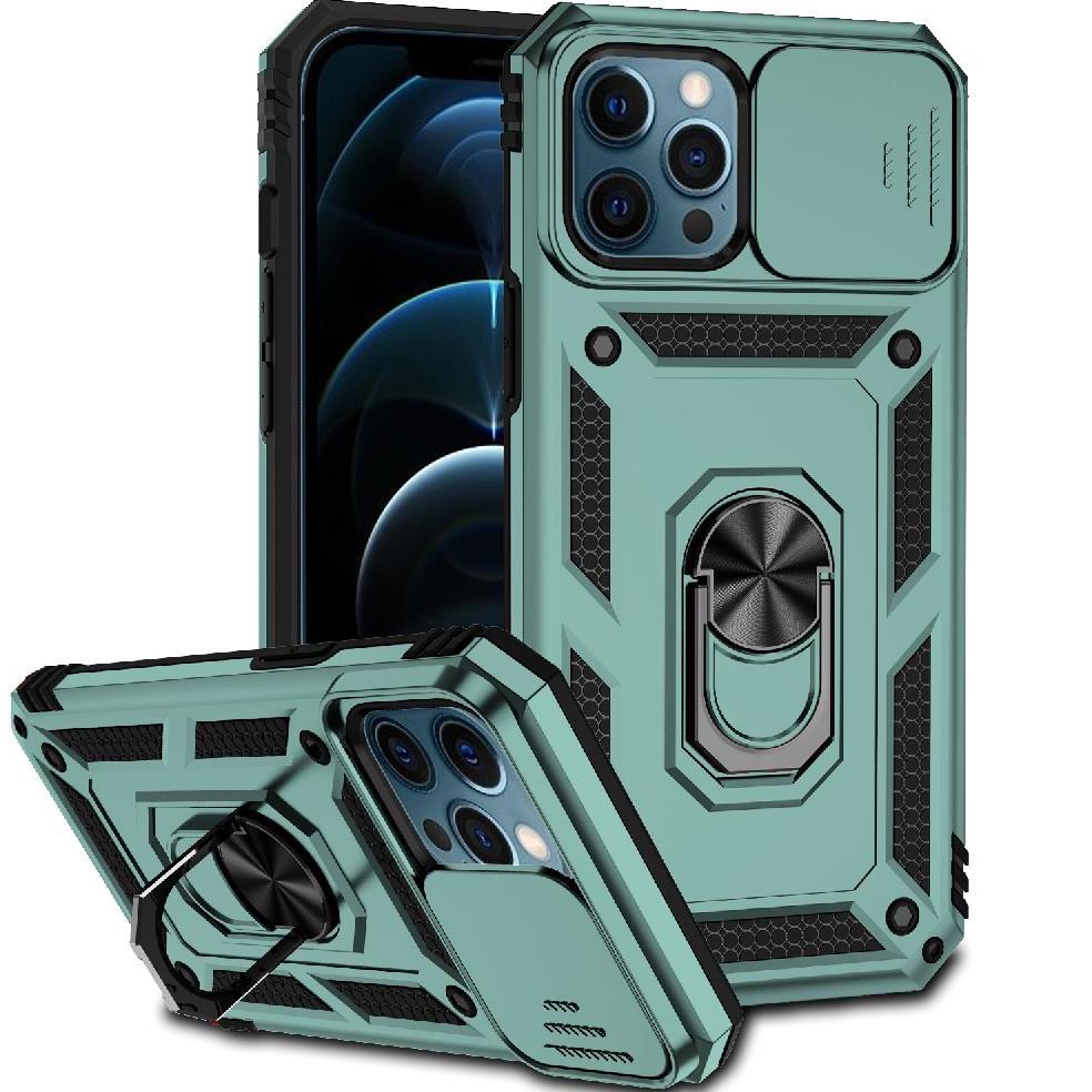 Estuche Gangxun Para Iphone 12 Pro Max, Soporte Giratorio 360°, Estilo Mecánico Y Magnético