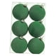 thumbnail image 1 of 6 Bolas Navideñas Flocadas De 6 Cm Para Aniversario, Bolas Navideñas De Terciopelo Verde, 1 of 5