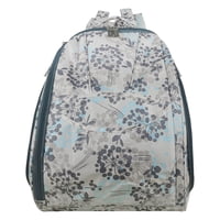 Mommore Mochila Maternal Pañalera 40X30Cm Flores Blanco