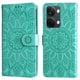 thumbnail image 3 of Funda tipo cartera FOXDOCK para OnePlus Nord 3 , diseño girasol en relieve, cuero PU, cierre magnético, soporte y tarjetero, 3 of 5
