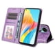 thumbnail image 3 of Funda tipo cartera FOXDOCK para OPPO A78 4G , diseño girasol en relieve, cuero PU, cierre magnético, soporte y tarjetero, 3 of 5