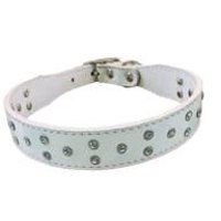 Genérico - Collar Para Perros O Gatos Brillo Blanco M