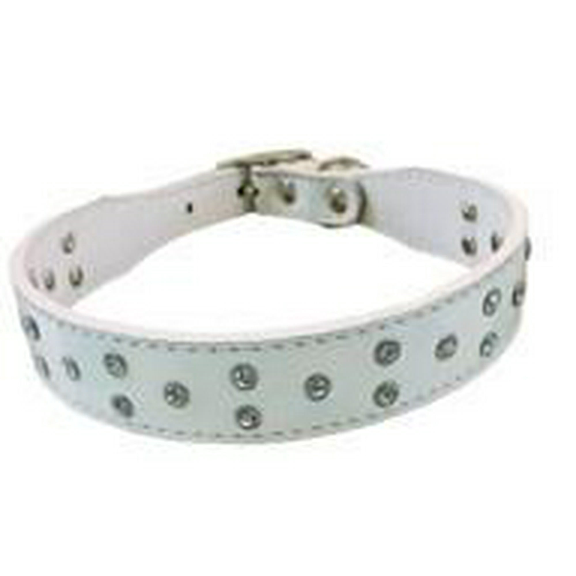 Genérico - Collar Para Perros O Gatos Brillo Blanco M