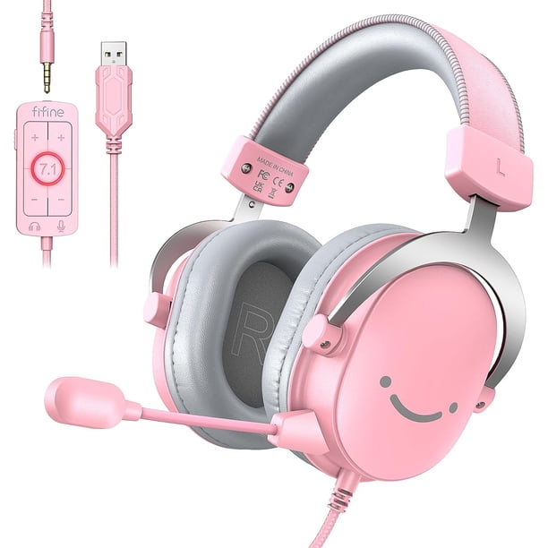 Audífonos Gamer Fifine H9 Sonido 7.1 Surround Micrófono Desmontable USB 3.5mm Compatible PC PS5 PS4 Xbox Switch Streaming Gaming Headset