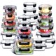 thumbnail image 1 of EATEX Juego de 48 Recipientes de Vidrio con Tapas, 1 of 9