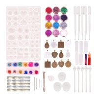 Ioensy - 107X Conjunto De Moldes De Fundición De Joyería, Pulsera De Aretes Con Decoración De Flores Brillantes