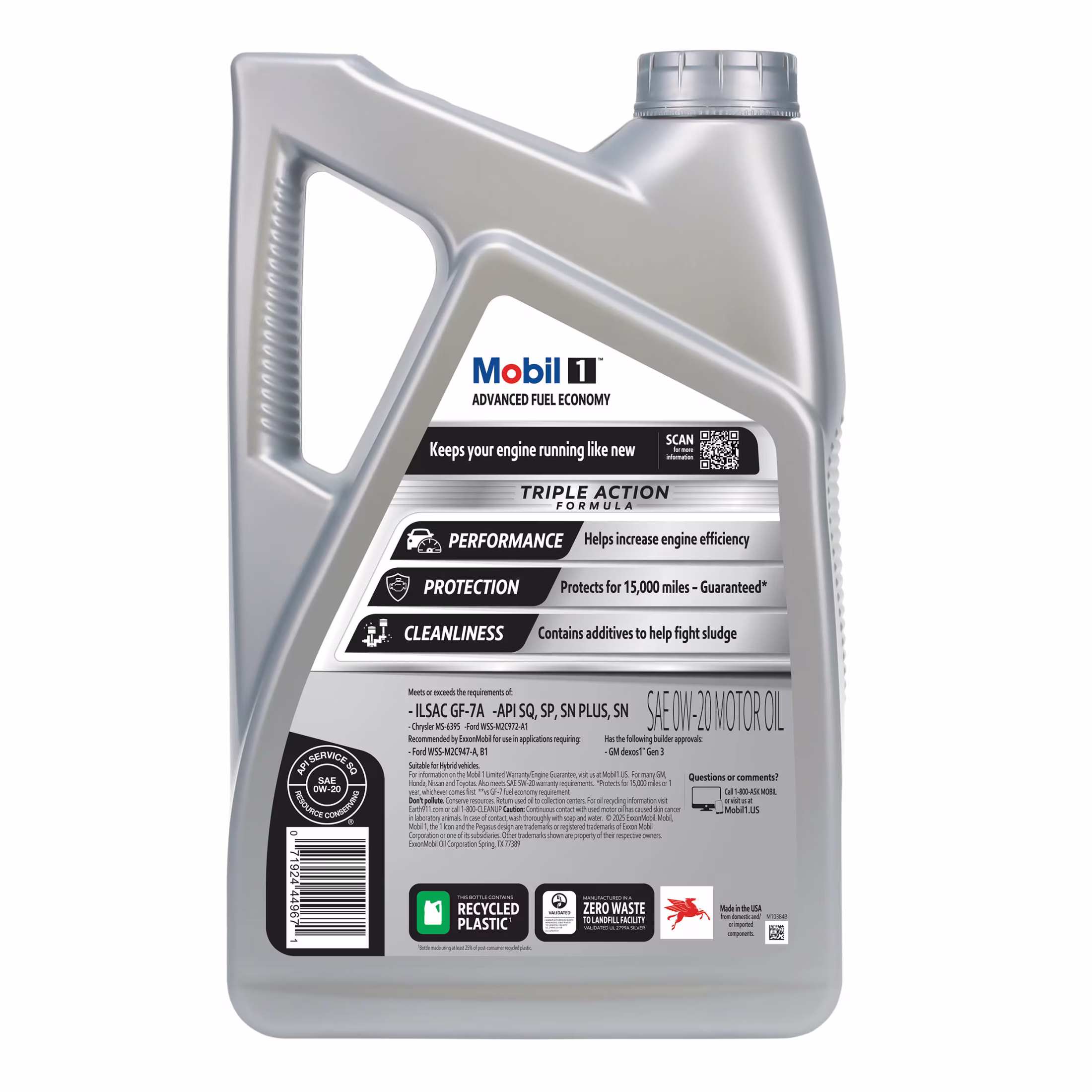 thumbnail image 2 of MOBIL 1 ADVANCED FUEL ECONOMY 0W20, 2 of 2