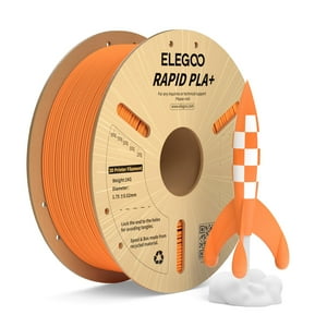 Filamento Para Impresora 3D Elegoo Rapid Pla Plus De 1,75 Mm, Naranja, 1 Kg