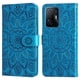 thumbnail image 1 of Funda tipo cartera FOXDOCK para Xiaomi 11T Pro , diseño girasol en relieve, cuero PU, cierre magnético, soporte y tarjetero, 1 of 5