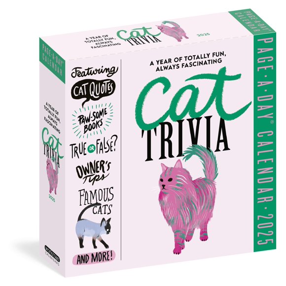 Calendario Workman Cat Trivia Page-A-Day® 2025 con citas sobre gatos