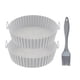 thumbnail image 1 of 2pcs, Silicone Air Fryer Liners (8''), With Oil Brush, Air Fryer Silicone Liners Pot For 3 To 5 QT, Food Safe Non Stick Air Fryers Basket Oven Accessories, Air Fryer Silicone Basket Bowl, Kitchen Gadg, 1 of 3