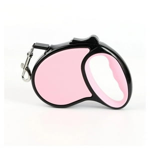 Total Click - Cuerda Retractil 5M Flexible Paseo De Perros Mascotas Rosado