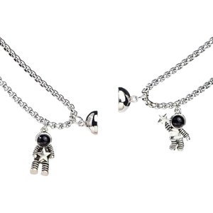 Ioensy - Collar Con Colgante De Pareja De Astronauta, Collar De Astronauta Para Fiesta, Hombres Y Mujeres