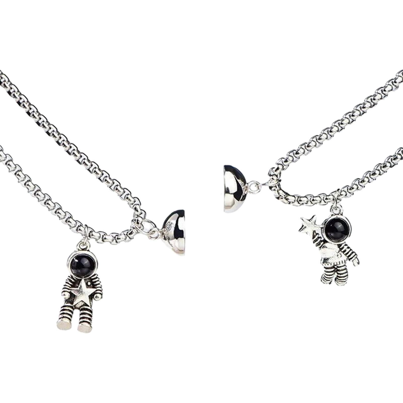 Ioensy - Collar Con Colgante De Pareja De Astronauta, Collar De Astronauta Para Fiesta, Hombres Y Mujeres