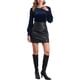 thumbnail image 2 of INSPIRE CHIC Blusa de Terciopelo de Invierno para Mujer con Cuello Redondo y Mangas Largas Abullonadas Casual Talla XL Azul Oscuro, 2 of 6