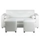 thumbnail image 1 of Sofá Vivo 3 Cuerpos Más 2 Pouf Pu Blanco, 1 of 5